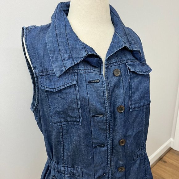 Talbots Chambray Layering Vest Sleeveless Top S - Picture 11 of 12